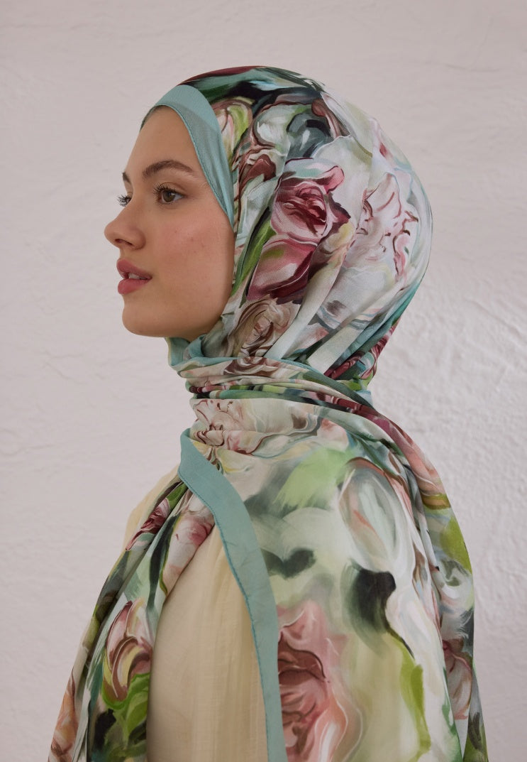 NERISSA PATTERN RAMI HIJAB OCEAN