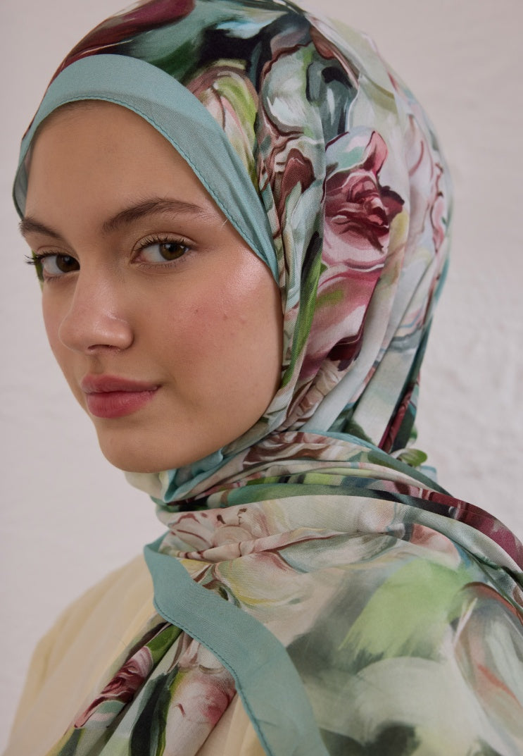 NERISSA PATTERN RAMI HIJAB OCEAN