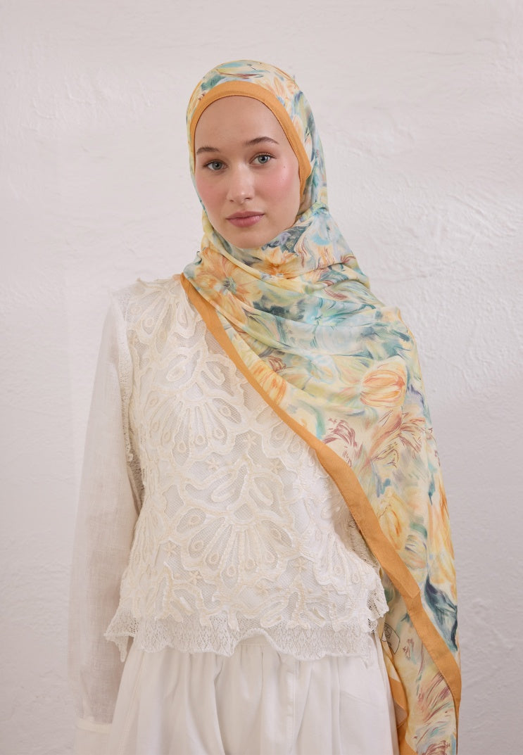 PURE FLORA PATTERN RAMY HIJAB DAYLIGHT