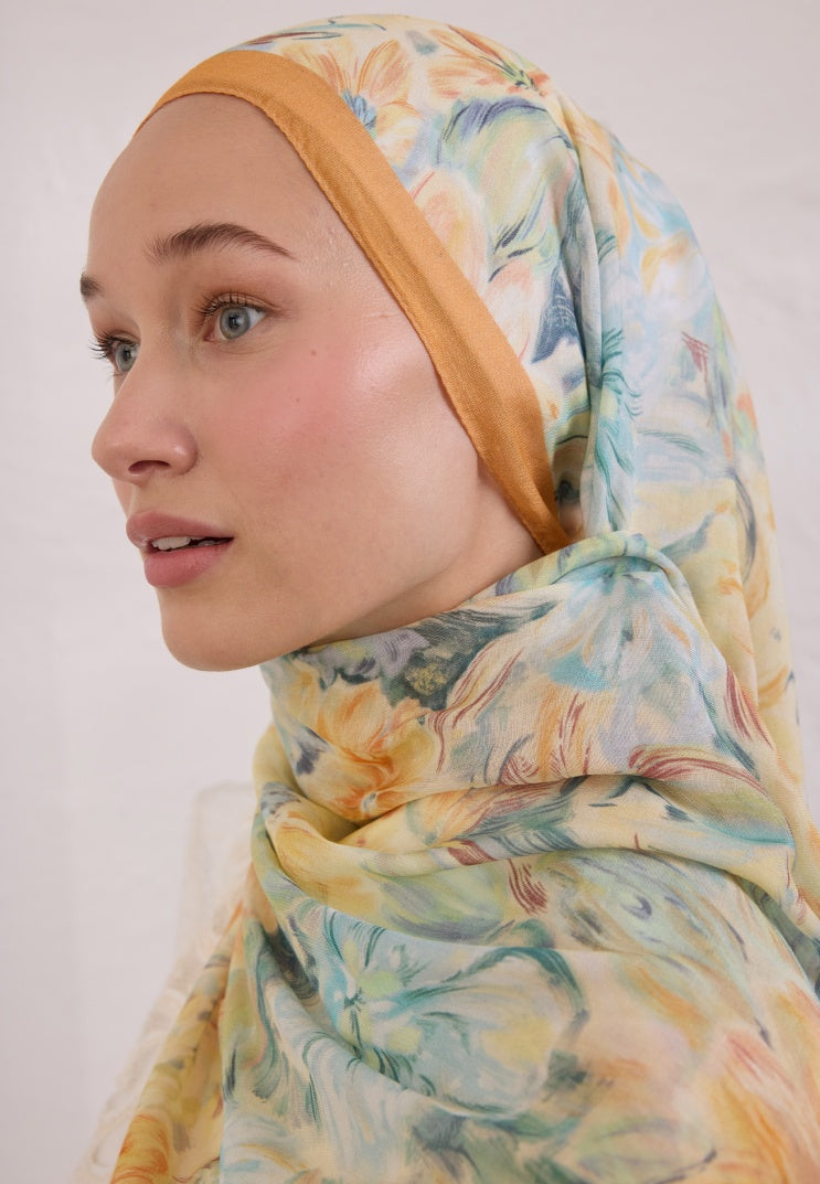 PURE FLORA PATTERN RAMY HIJAB DAYLIGHT