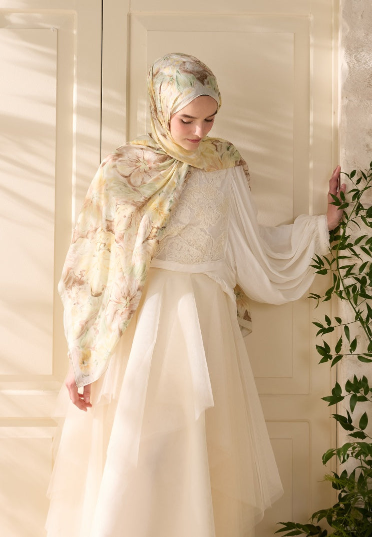 PURE FLORA PATTERNED RAMI HIJAB BUTTER