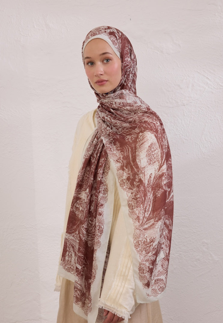 SECRET ELEGANCE PATTERN RAMI HIJAB TREE BARK