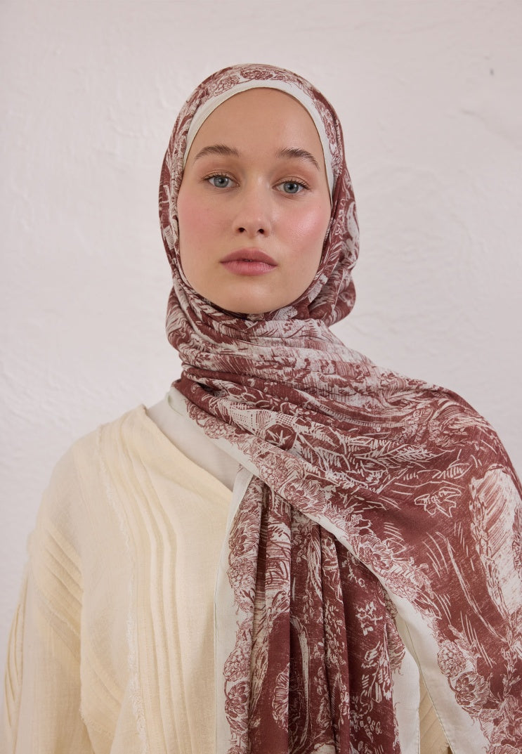 SECRET ELEGANCE PATTERN RAMI HIJAB TREE BARK