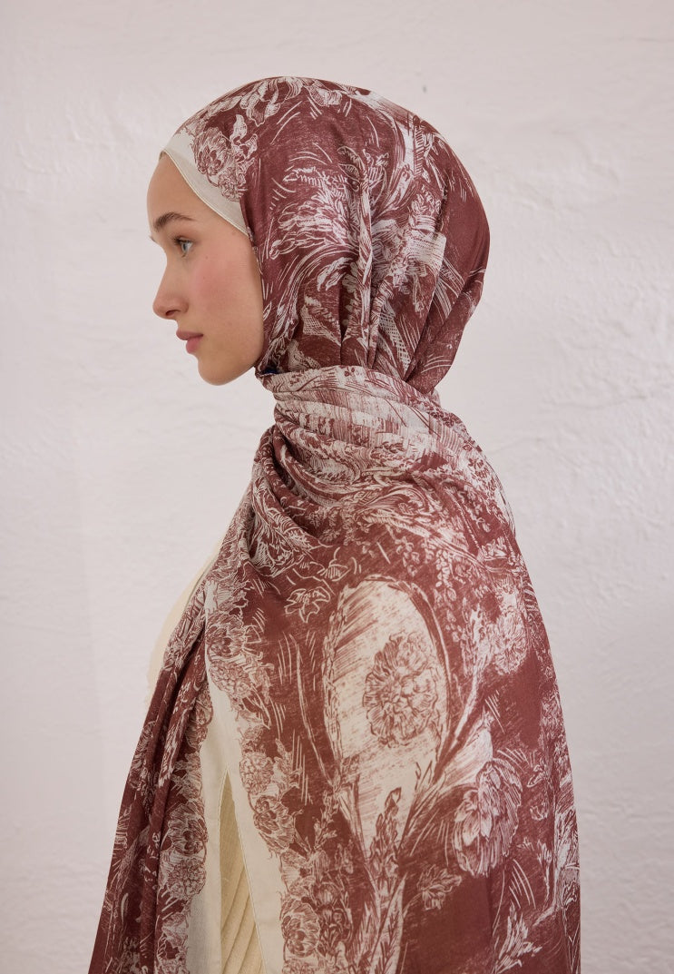 SECRET ELEGANCE PATTERN RAMI HIJAB TREE BARK
