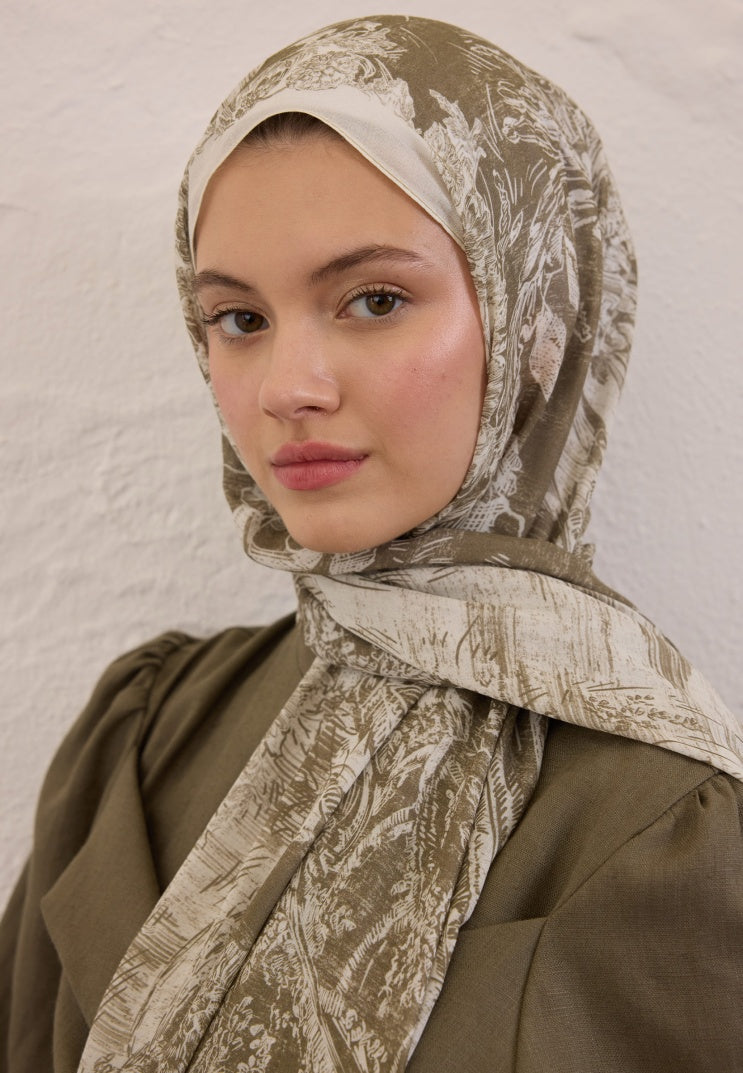 SECRET ELEGANCE PATTERNED RAMI HIJAB MINK