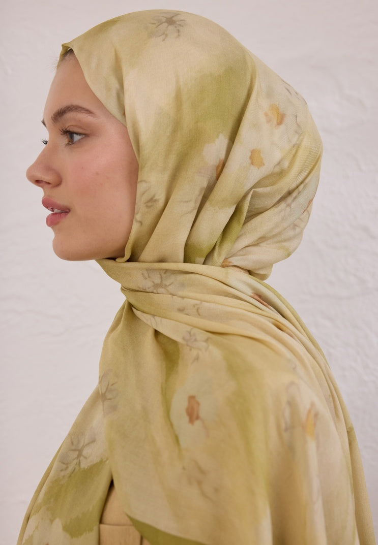 SOFT DAISY PATTERN RAMI HIJAB SAGE