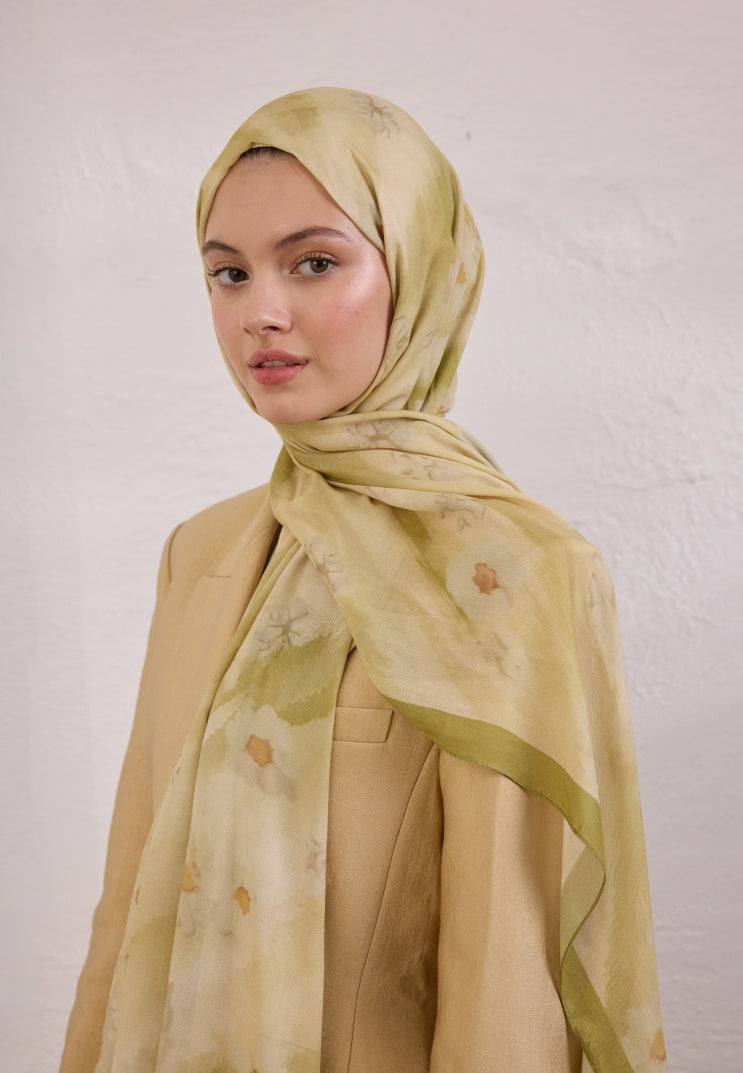 SOFT DAISY PATTERN RAMI HIJAB SAGE