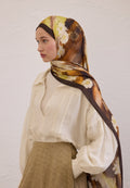 SOFT DAISY PATTERN RAMI HIJAB BITTER COFFEE