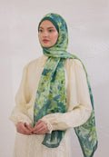 SUMMER BLOOM PATTERN RAMI HIJAB PINE GREEN