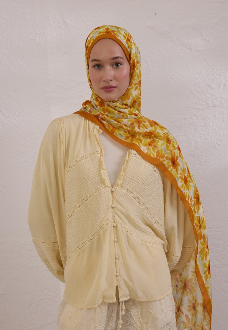 SUNFLOWER PATTERN RAMY HIJAB DAYLIGHT