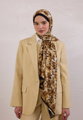 SUNFLOWER PATTERN RAMI HIJAB BLACK