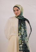 WISTERIA PATTERN RAMI HIJAB DARK GREEN