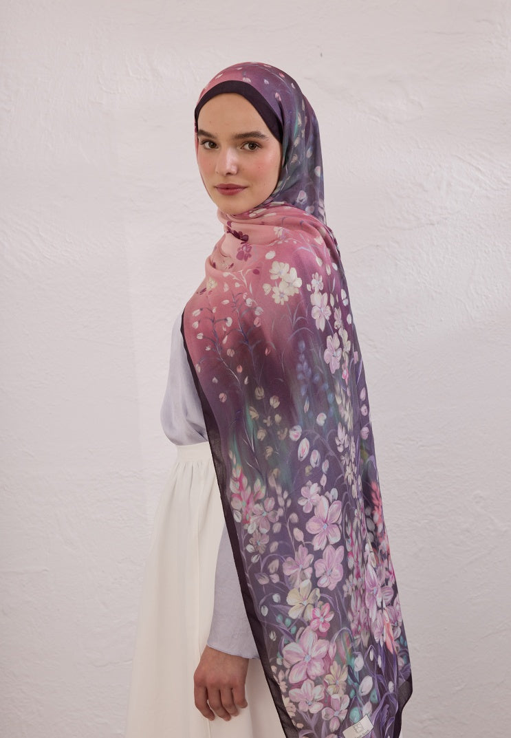 WISTERIA PATTERN RAMI HIJAB PURPLE