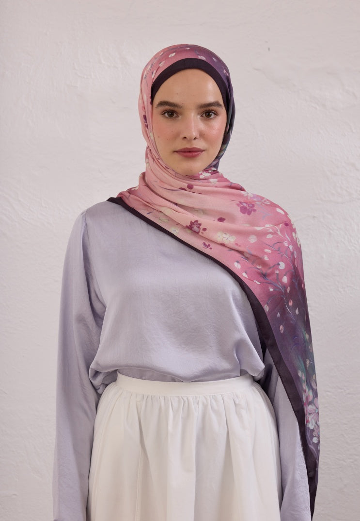WISTERIA PATTERN RAMI HIJAB PURPLE