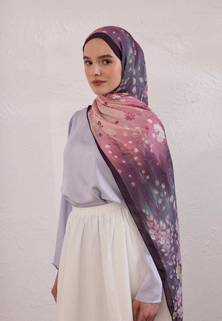 WISTERIA PATTERN RAMI HIJAB PURPLE
