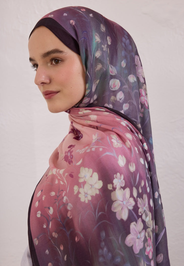 WISTERIA PATTERN RAMI HIJAB PURPLE