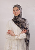DARK FLORA PATTERN RAMI HIJAB MINK