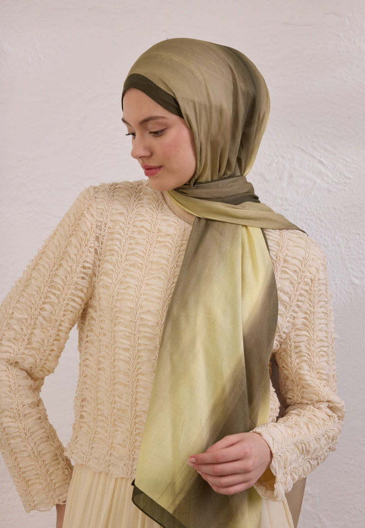 COLOR BRUSH PATTERN RAMI HIJAB MINK