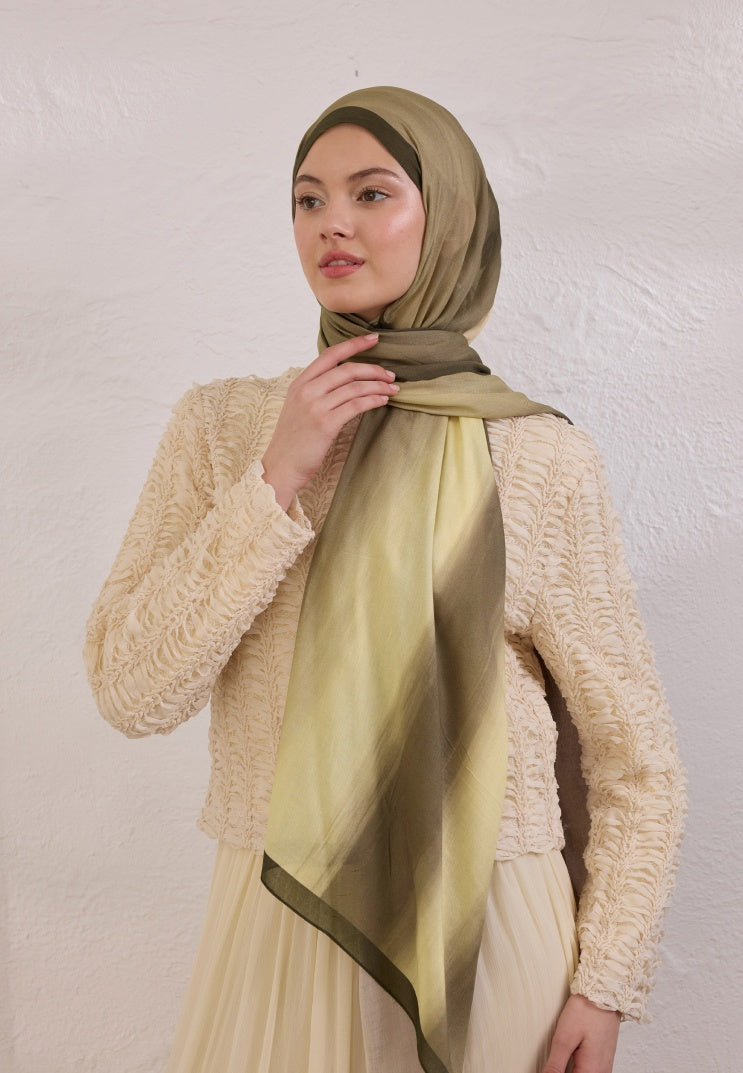COLOR BRUSH PATTERN RAMI HIJAB MINK