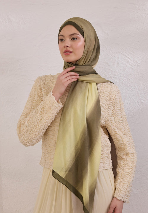 COLOR BRUSH PATTERN RAMI HIJAB MINK