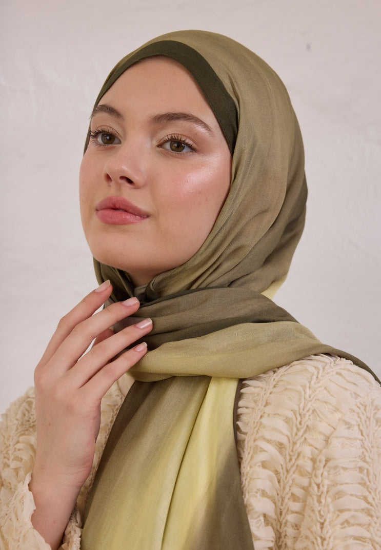 COLOR BRUSH PATTERN RAMI HIJAB MINK