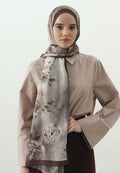 MARIELLE PATTERNED COTTON VISCOSE HIJAB DUSTY ROSE