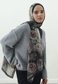 MARIELLE PATTERNED COTTON VISCOSE HIJAB MIDNIGHT BLUE