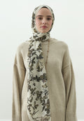 GISELE PATTERNED COTTON VISCOSE HIJAB BEIGE