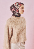 DREAMY SKIES PATTERNED FLOSS VISCOSE SCARF BURGUNDY