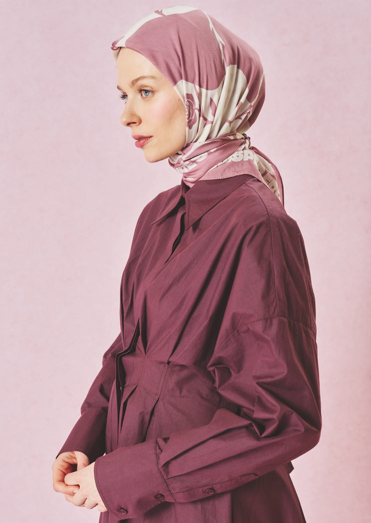 LOVE REVERIE PATTERNED FLOSS VISCOSE SCARF DREAMY PINK