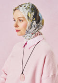ENCHANTED MELODY PATTERNED FLOSS VISCOSE SCARF PASTEL DREAM