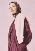 LITTLE LOVE DREAM PATTERNED FLOSS VISCOSE SCARF CHERRY