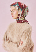STARLIGHT HARMONY PATTERNED FLOSS VISCOSE SCARF SWEET CHERRY