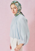 STARLIGHT HARMONY PATTERNED FLOSS VISCOSE SCARF OCEAN BLUE