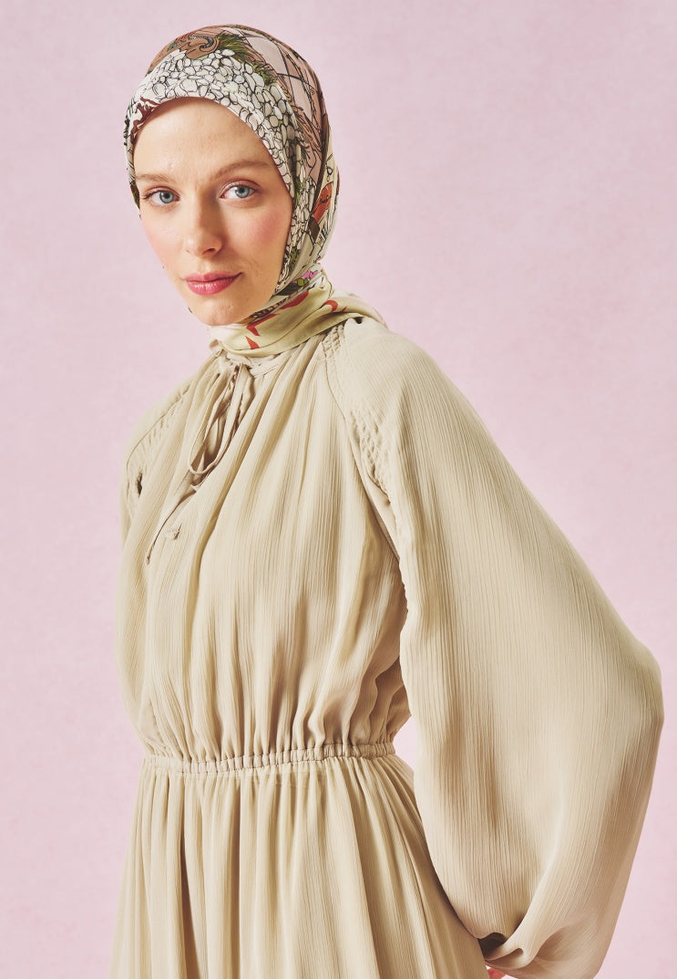 STARLIGHT HARMONY PATTERNED FLOSS VISCOSE SCARF SAGE