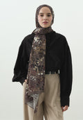 AVRIL PATTERNED COTTON VISCOSE HIJAB SMOKE GRAY