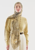NORAH PATTERNED COTTON VISCOSE HIJAB SAGE GREEN