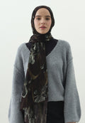ZELINDA PATTERNED COTTON VISCOSE HIJAB DAMSON