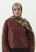 SWEET VANILLA PATTERNED COTTON VISCOSE HIJAB BEIGE