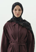 TINY BLOOMS PATTERNED COTTON VISCOSE HIJAB NAVY BLUE