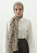 TINY BLOOMS PATTERNED COTTON VISCOSE HIJAB MINK