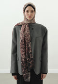 PEARLIE PATTERNED COTTON VISCOSE HIJAB PLUM