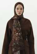 DARK BEAUTY PATTERNED COTTON VISCOSE HIJAB BURGUNDY