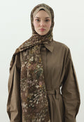 DARK BEAUTY PATTERNED COTTON VISCOSE HIJAB MILKY BROWN