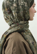 DARK BEAUTY PATTERNED COTTON VISCOSE HIJAB SAGE