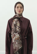 JANE PATTERNED COTTON VISCOSE HIJAB DUSTY BROWN