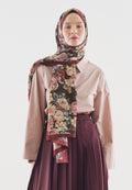 JUDITH PATTERN COTTON VISCOSE HIJAB BURGUNDY