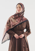 MARIELLE PATTERNED COTTON VISCOSE HIJAB BLACK