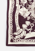 ETERNAL LOVE PATTERNED FLOSS VISCOSE SCARF BURGUNDY