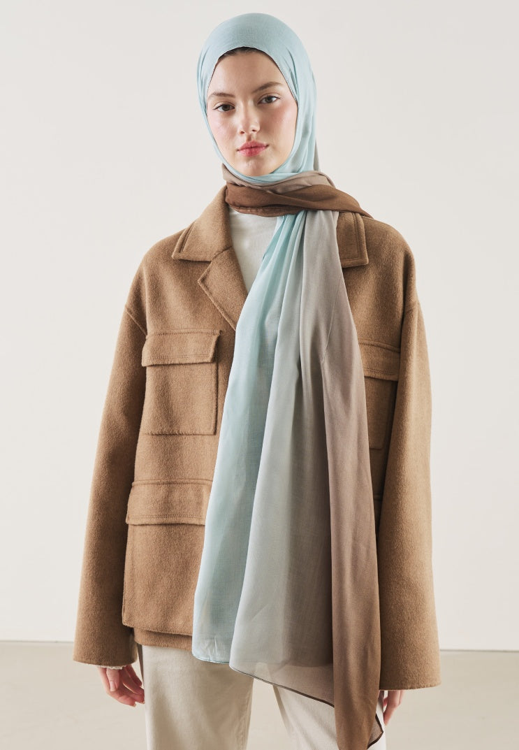 DEGRADE PATTERN RAMI HIJAB BROWN